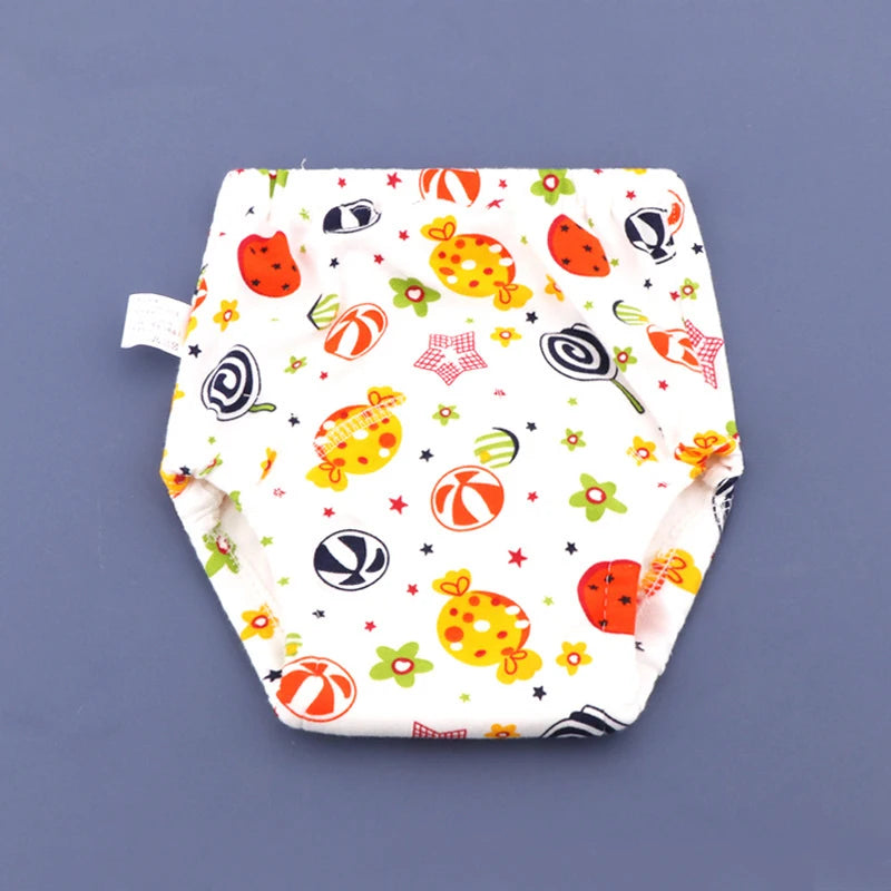 Baby Waterproof Reusable Training Pants 6 Layers Cotton Baby Diaper Cute Infant Shorts Nappies Panties Nappy Changing Underwear