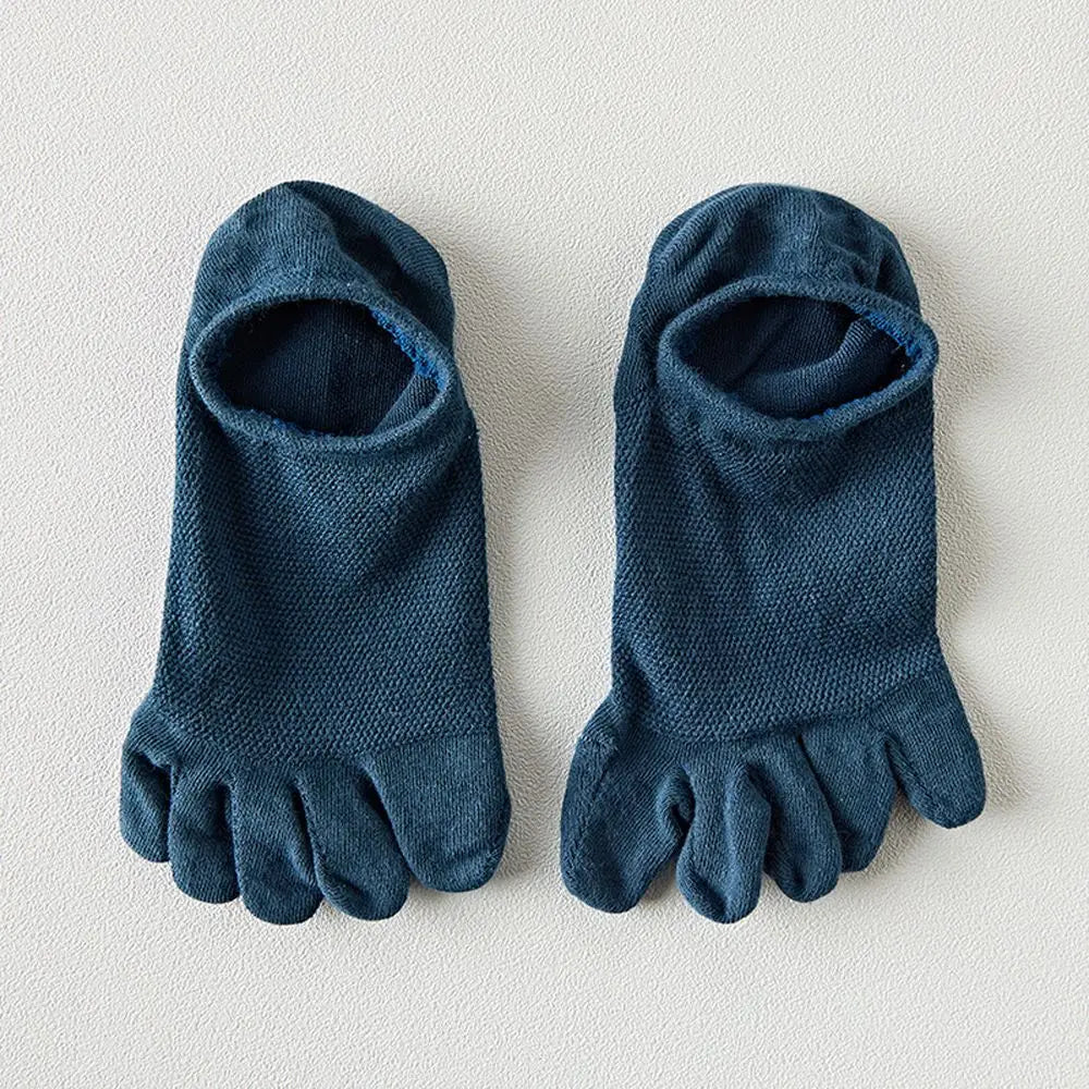 Breathable Sport Clothing Accessories Women Soft Simple Cotton Socks Short Socks Five Toes Socks Men Hosiery