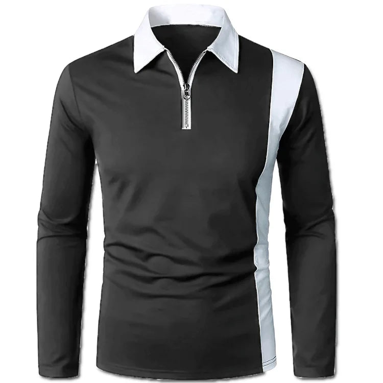 2023 New Trend Men's Fashion Lapel Shirt Long Sleeve Casual Sport T-shirt Tops Men Clothing