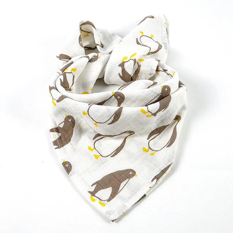 Hot sale Baby Blankets Newborn Soft Organic Cotton Baby Bibs Muslin Swaddle Wrap Feeding Burp Cloth Towel Scarf Baby Stuff