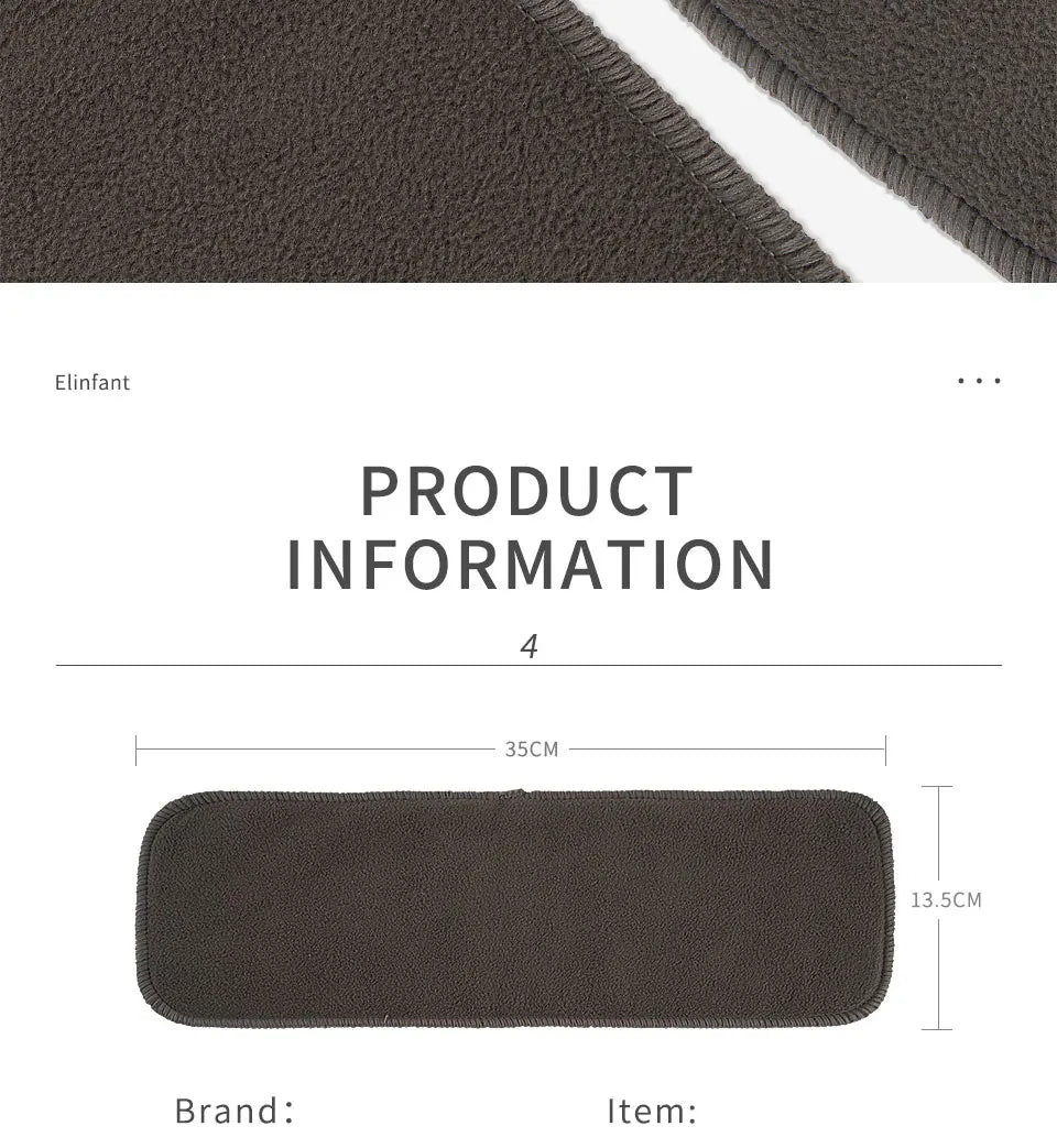 Elinfant 4/8/10 Pieces Baby Nappies Reusable Diaper Inserts 2 + 2 Layers Bamboo Charcoal Cloth Diaper 35 * 13.5cm for Baby