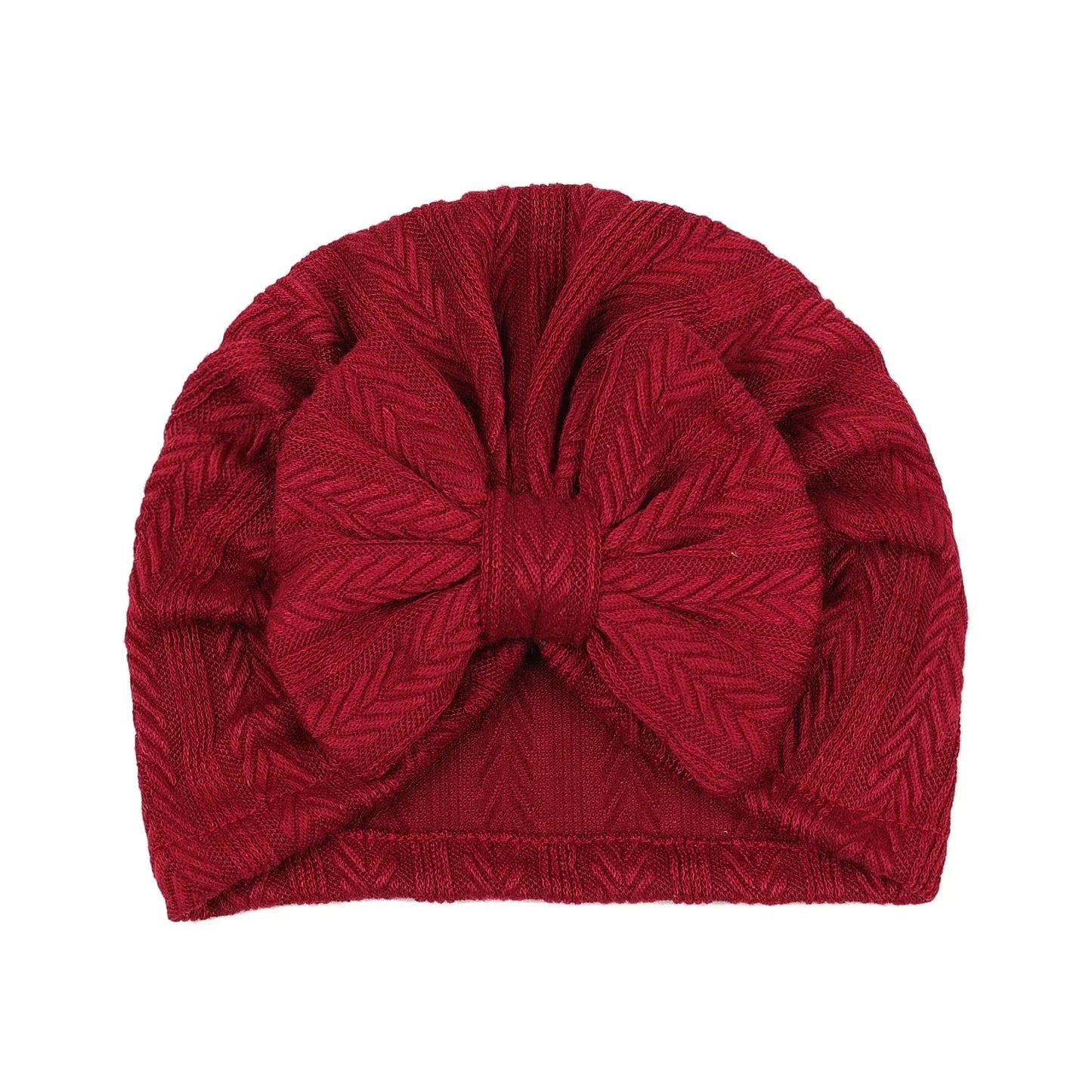 Cute Bow Baby Turban Hat Soft Elastic Kids Beanie Spring Summer Breathable Solid Color Baby Girl Bonnet Hats for Newborn Infant
