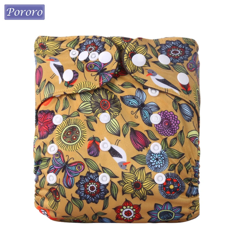 Bamboo Charcoal Lining Eco-friendly Nappy Reusable Infant Cloth Diaper Washable Toilet Training Pant Baby Shower Gift Fit 0-3Y