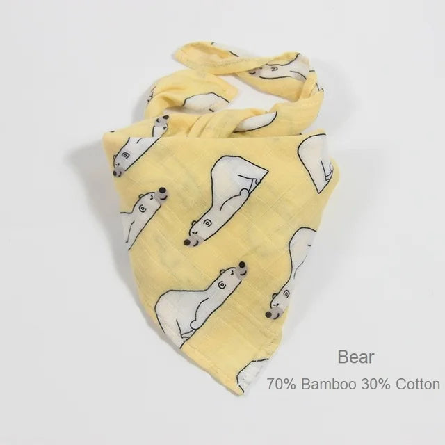Organic Cotton/Bamboo Cotton Muslin Swaddles Wrap Burpy Towel Scarf Bibs Muslin Baby Blankets Newborn Diaper Pielucha 60*60cm