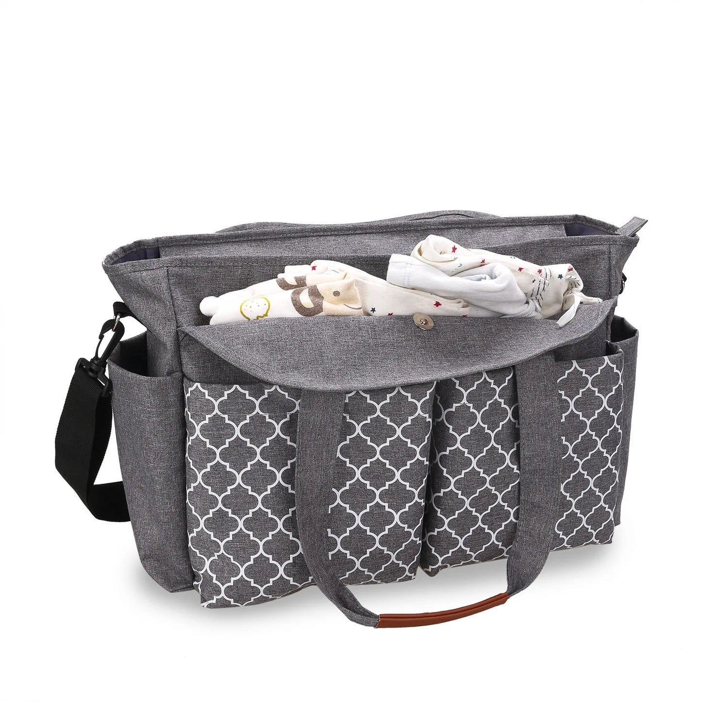 New Portable Shoulder Mummy Bag Diaper Bag Baby Geometric Printing with Pacifier Bag Mummy Maternity Baby Pregnant Bag Nappy Bag