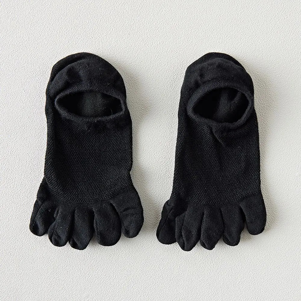 Breathable Sport Clothing Accessories Women Soft Simple Cotton Socks Short Socks Five Toes Socks Men Hosiery