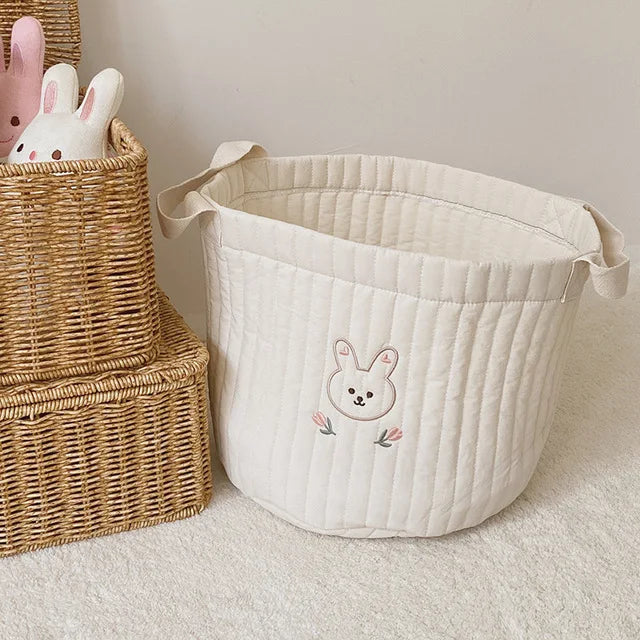 INS Baby Bags Cute Bear Embroidery Diaper Bag Caddy Nappy Cart Storage Mummy Maternity Bag for Newborn Diapers Toys Organizers