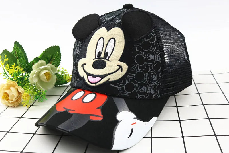 Disney Mickey Mouse Hat Disney Anime Snapback Baseball Cap Boys Girls Baby Hip Hop Hat Spring Summe Outdoor Hat Adjustable
