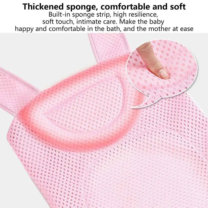 Children Bath Shower Cradle Bed Seat mat Adjustable Cross-shaped Anti-slip Newborn Bath Net Bathtub Pad Protector Accessories
