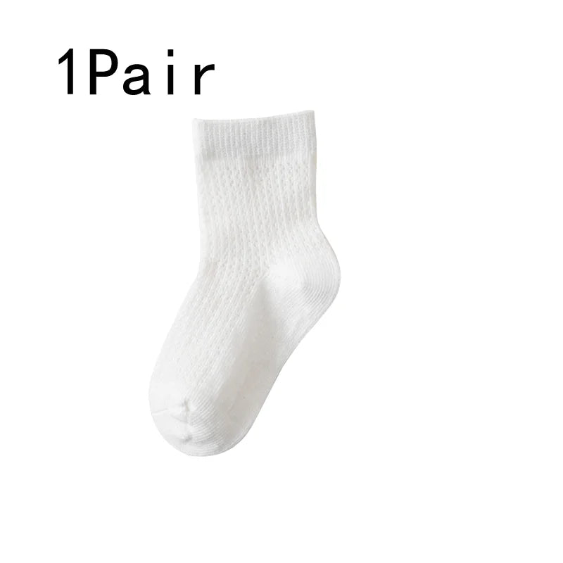 New White Baby Socks Summer Cotton Casual Boys and Girls Baby Socks