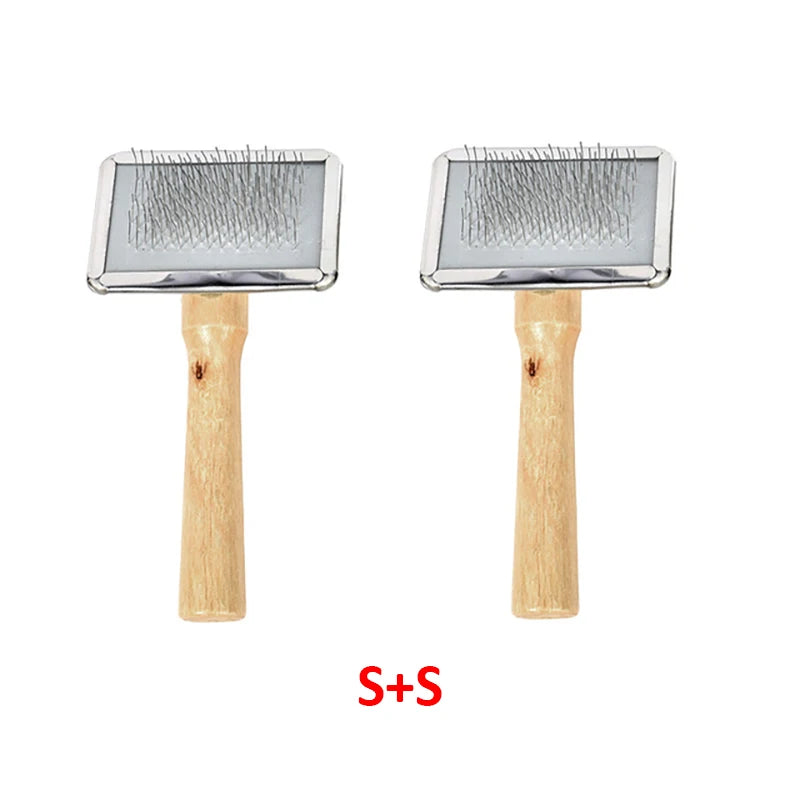 Dog Hair Remover Combs Pet Cat Hair Shedding Brush Wooden Handle Grooming Supplies Lint Remover For Clothing Sweater Clothes