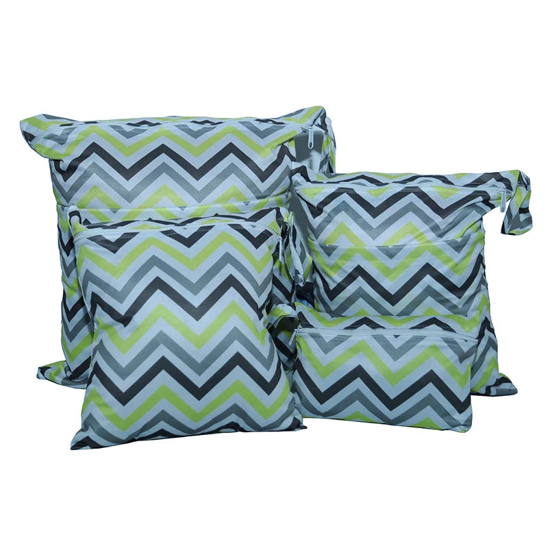 New 4 combinations Set waterproof diaper bag 40*45CM 30*36cm 28*30cm 15*22.5cm cycle use washable baby diaper bags