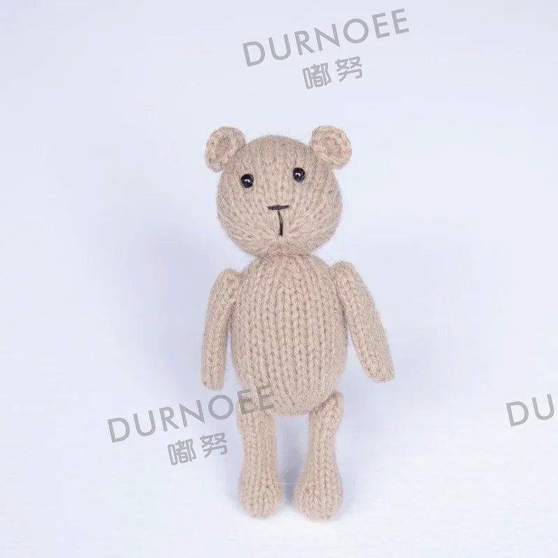 Newborn Photography Props Handmade Dolls Knitted Rabbit Bear Baby Photography Studio Accessoires