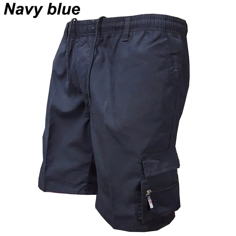 Summer Loose Pockets Men Cargo Shorts New Work Casual Short Pant Plus Size Fishing Solid Color Camouflage Shorts Free Shipping