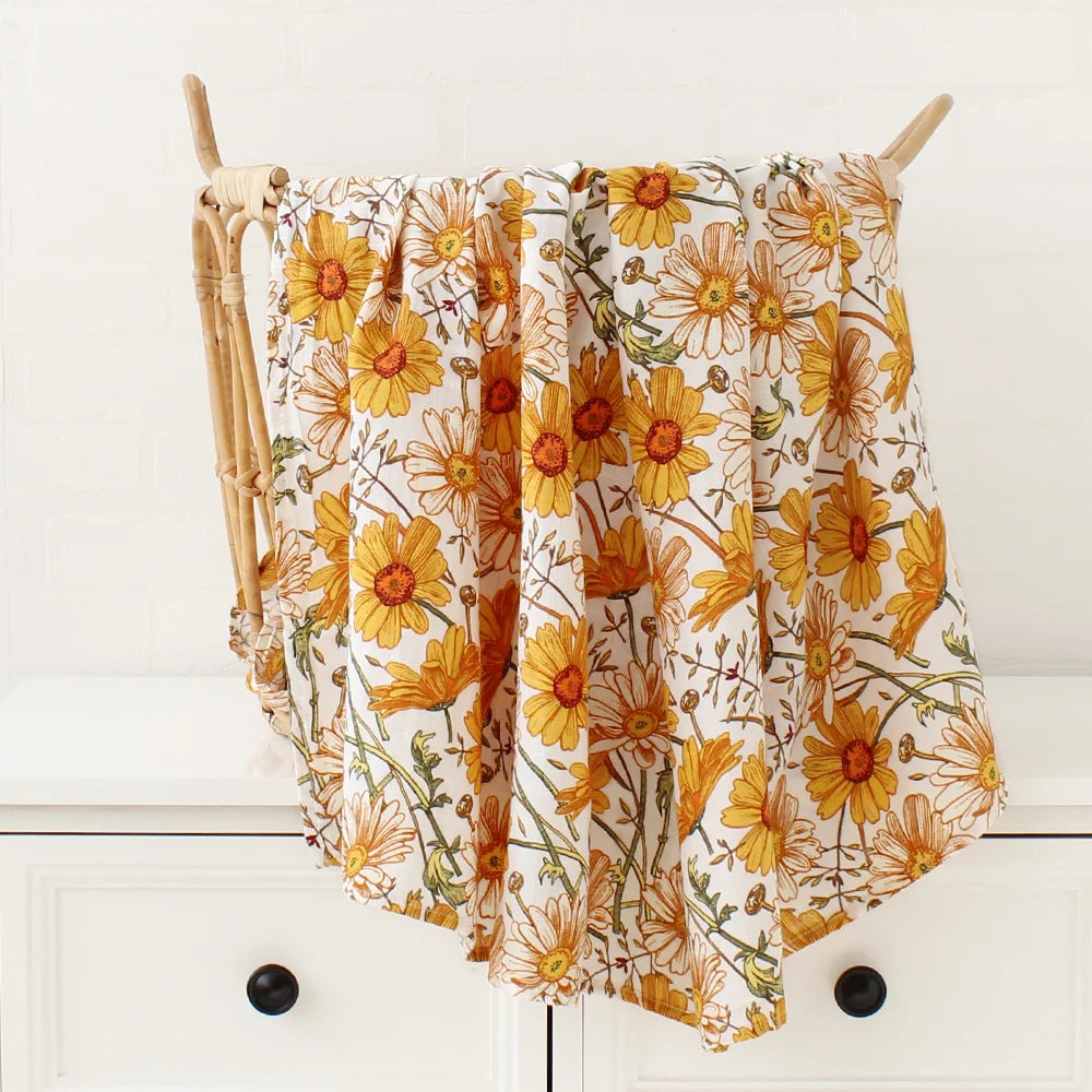 Bamboo Baby Blanket Newborn Swaddle Baby Stuff Mushroom Muslin Blanket Organic Cotton Baby Nursery Infant Receiving Blanket