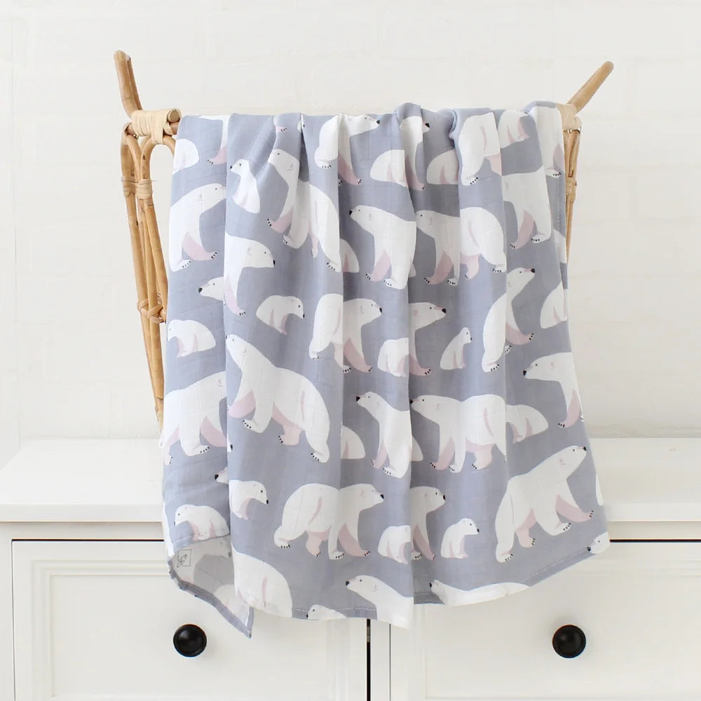 Bamboo Baby Blanket Newborn Swaddle Baby Stuff Mushroom Muslin Blanket Organic Cotton Baby Nursery Infant Receiving Blanket