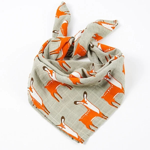 Cotton Baby Swaddle Newborn Muslin Swaddle Blanket for Girls & Boys Soft Baby Bath Towel Cute Infants Baby Bibs