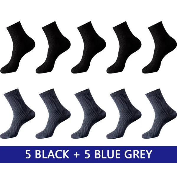ZTOET Brand Men's Bamboo Fiber Socks New Black Business Breathable Deodorant Compression Socks Men Long Socks Big Size EU38-48