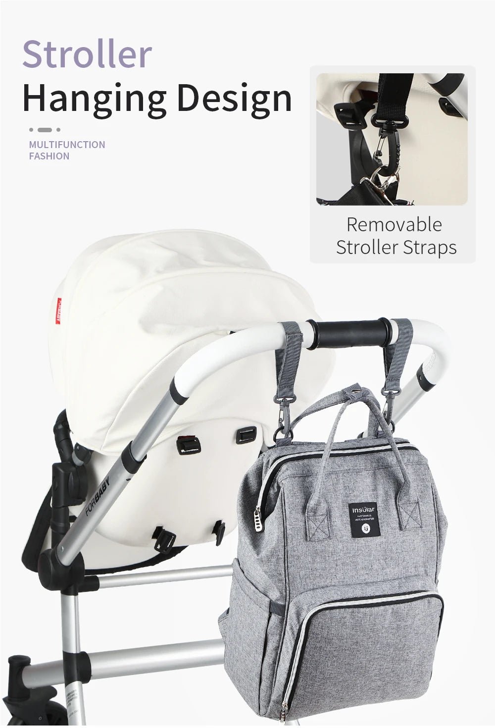Insular Baby Diaper Backpack Bag Mummy Maternity Nappy Stroller Bag Large Capacity Baby Bag Travel Backpack Designer Nursing Bag