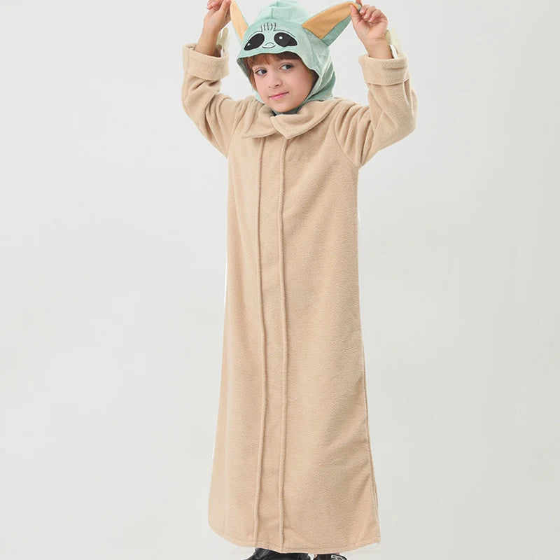Halloween Star Wars Mandalorian Yoda Baby Costume Set Children's Birthday Gift Carnival Party Christmas Cosplay 3-10 Years