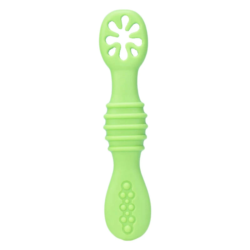 Baby Spoon Forks Set Food Grade Silicone Sticky Spoon Children Cutlery Training Spoon Kids Feeding Tableware Kitchen Accessories