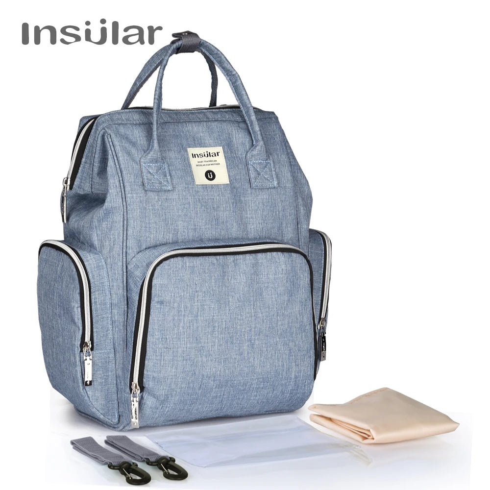 Insular Baby Diaper Backpack Bag Mummy Maternity Nappy Stroller Bag Large Capacity Baby Bag Travel Backpack Designer Nursing Bag