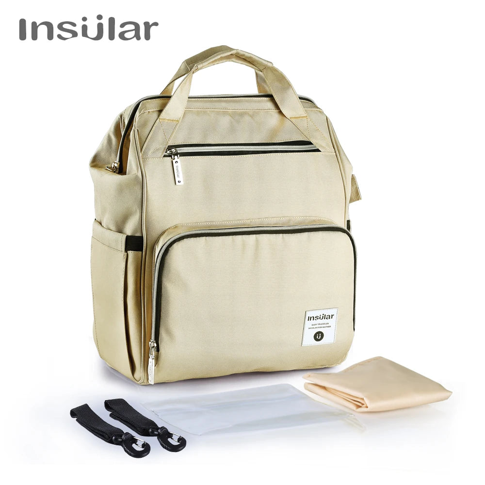 Insular Baby Diaper Backpack Bag Mummy Maternity Nappy Stroller Bag Large Capacity Baby Bag Travel Backpack Designer Nursing Bag