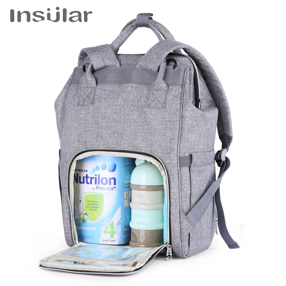 Insular Baby Diaper Backpack Bag Mummy Maternity Nappy Stroller Bag Large Capacity Baby Bag Travel Backpack Designer Nursing Bag