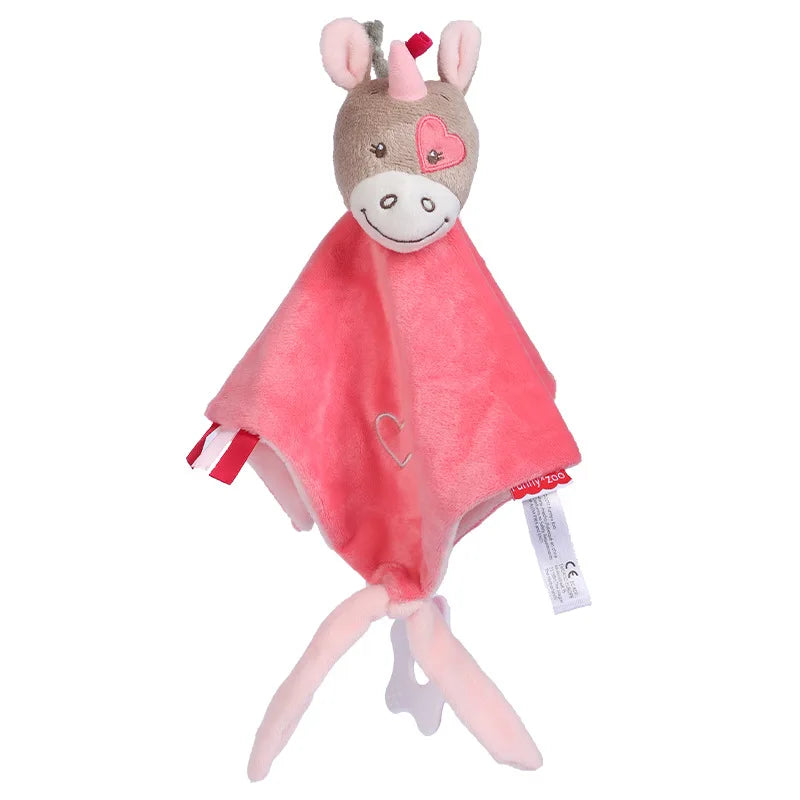 Custom Embroidered Bunny Plush Baby Comforter Toys Stuffed Baby Toys Soft Appease Towel Toys For Sleeping Animals Stuffed Toys