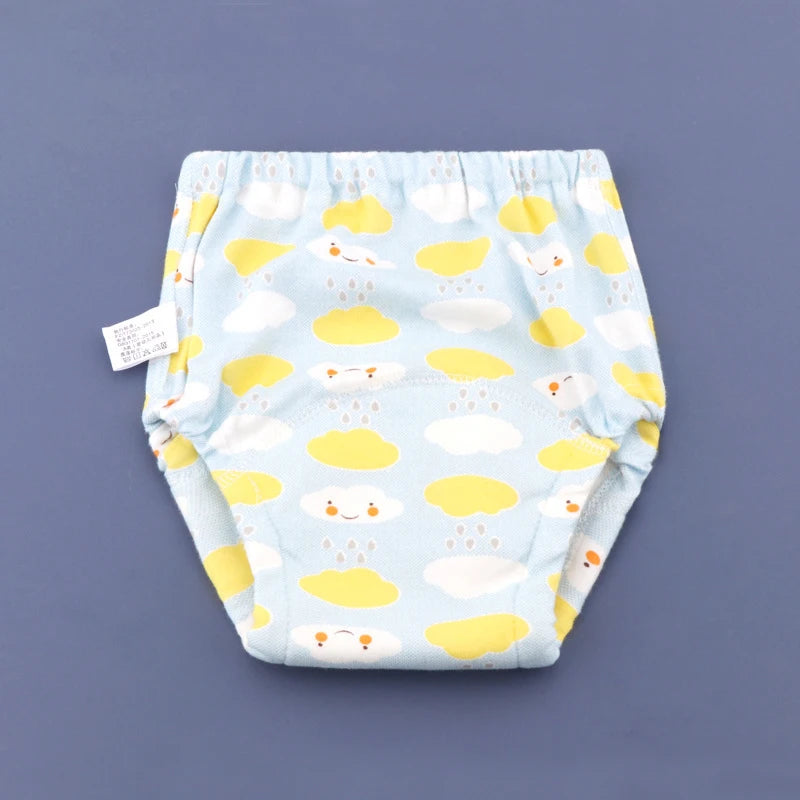 Baby Waterproof Reusable Training Pants 6 Layers Cotton Baby Diaper Cute Infant Shorts Nappies Panties Nappy Changing Underwear