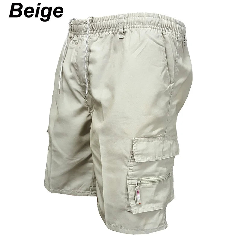 Summer Loose Pockets Men Cargo Shorts New Work Casual Short Pant Plus Size Fishing Solid Color Camouflage Shorts Free Shipping