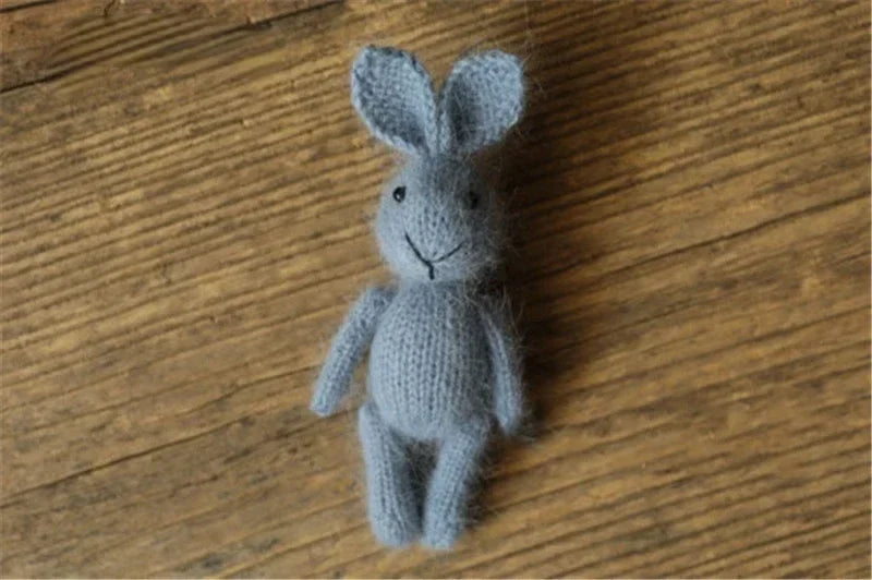 Newborn Photography Props Handmade Dolls Knitted Rabbit Bear Baby Photography Studio Accessoires