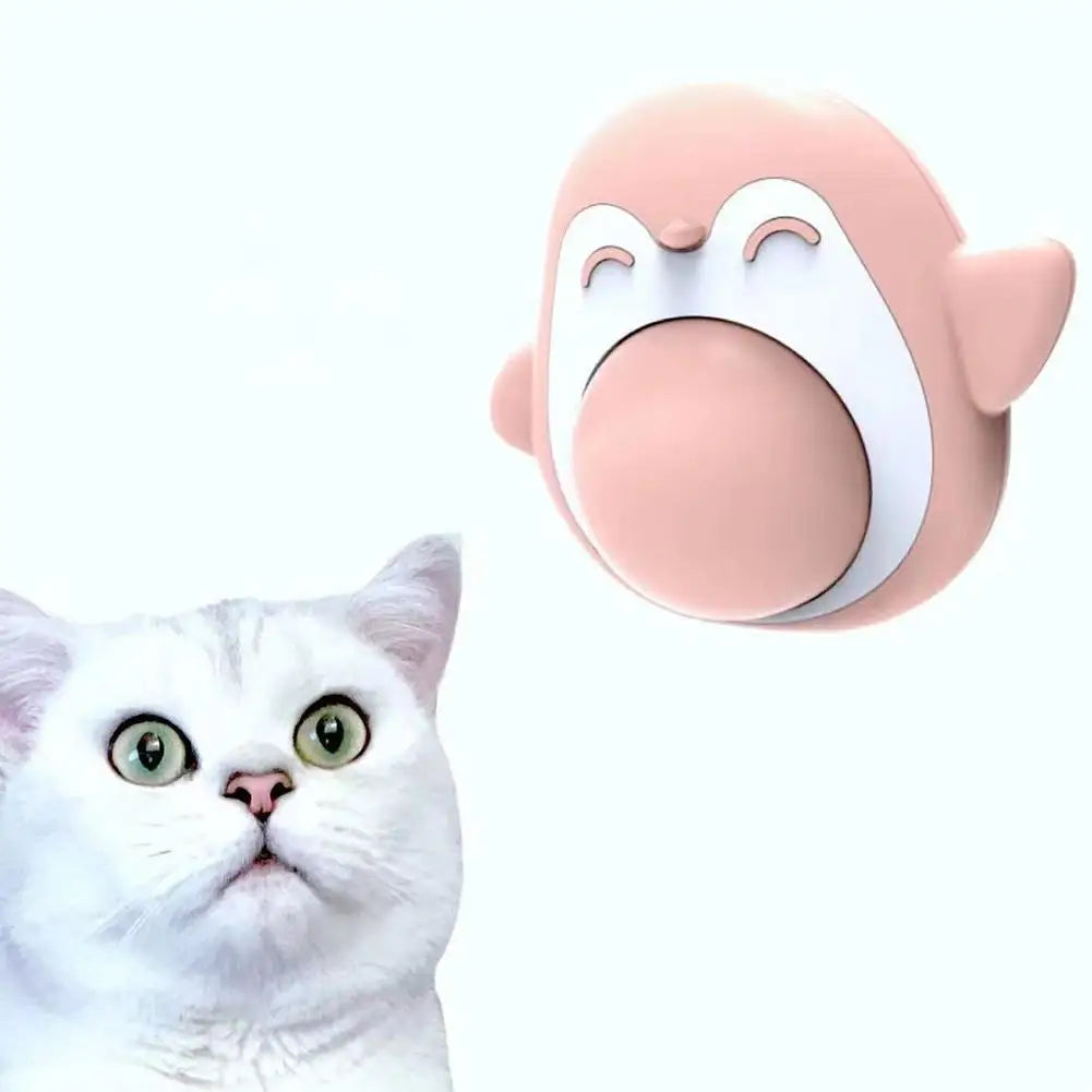 Cat Catnip Ball Penguin Shape 360 Degree Rotating Healthy Edible Ball Teeth Cleaning Molar Toy Cat Candy Snacks Pet Supplies