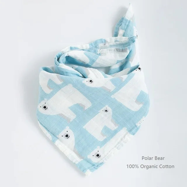 Organic Cotton/Bamboo Cotton Muslin Swaddles Wrap Burpy Towel Scarf Bibs Muslin Baby Blankets Newborn Diaper Pielucha 60*60cm