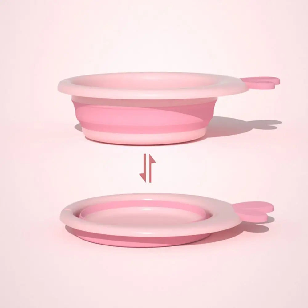 Children Wash Face Basin Household Basin Foldable Baby Bath Tub Kids Cartoon Rabbit Washbasin Infant Nursing Supplies