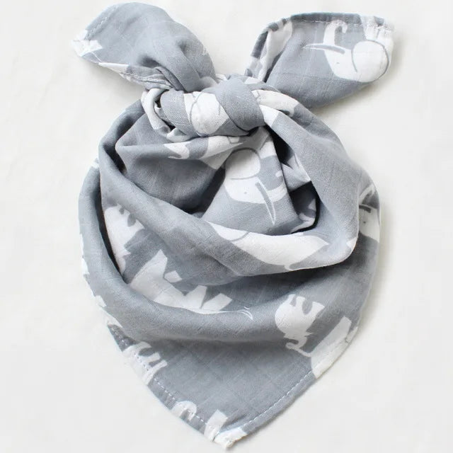 Hot sale Baby Blankets Newborn Soft Organic Cotton Baby Bibs Muslin Swaddle Wrap Feeding Burp Cloth Towel Scarf Baby Stuff