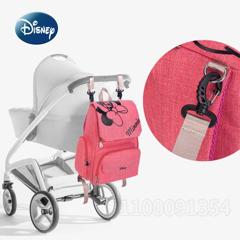 Disney Mickey Original New Diaper Bag Backpack Cartoon Baby Bag Large Capacity Baby Diaper Bag Multi Functional High Quality