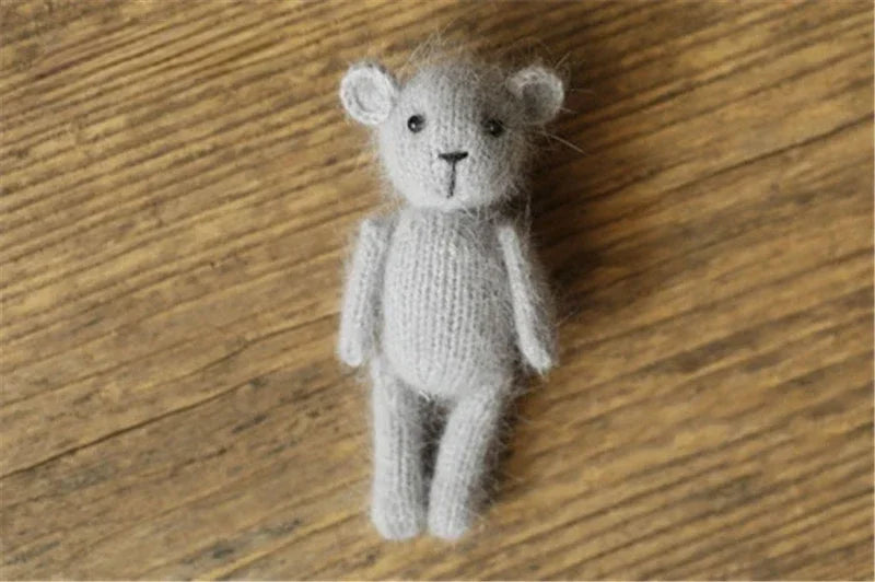 Newborn Photography Props Handmade Dolls Knitted Rabbit Bear Baby Photography Studio Accessoires