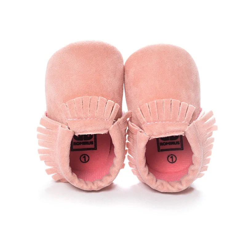 Baby Shoes Newborn Infant Boy Girl First Walker Suedu Cotton Sofe Sole Princess Fringe Toddler Baby Crib Shoes Casual Moccasins
