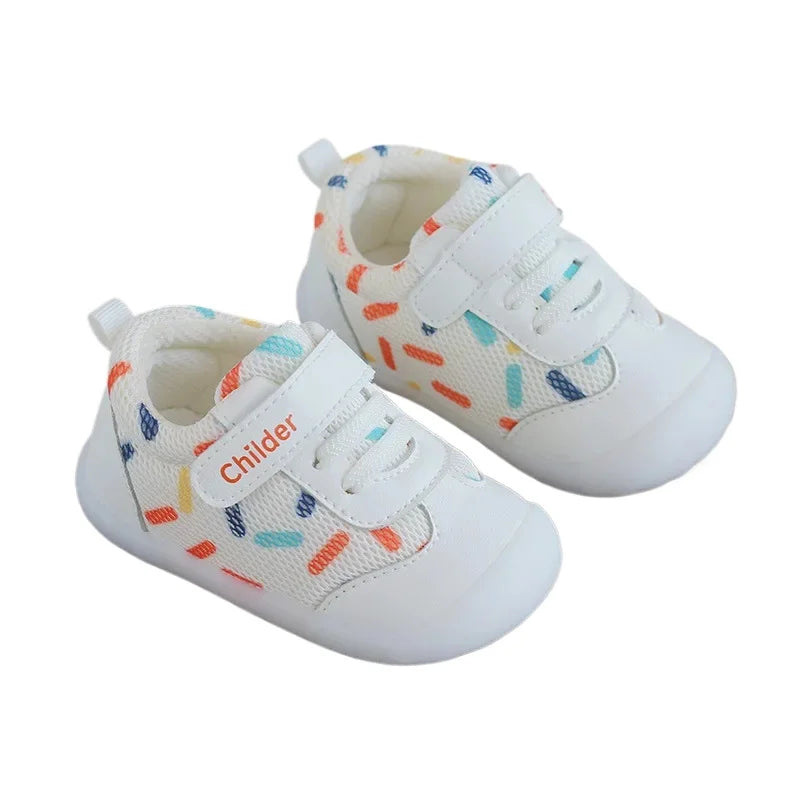 Boys/Girls Baby Walking Shoe 2023 Spring/Autumn New 0-2 Year Old Shoe Soft Sole Mesh Breathable Baby Shoe Nude Shoe bebê أحذية