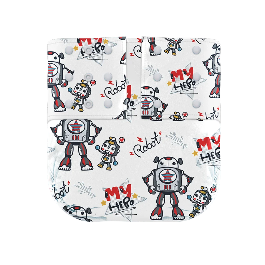 Bamboo Charcoal Lining Eco-friendly Nappy Reusable Infant Cloth Diaper Washable Toilet Training Pant Baby Shower Gift Fit 0-3Y