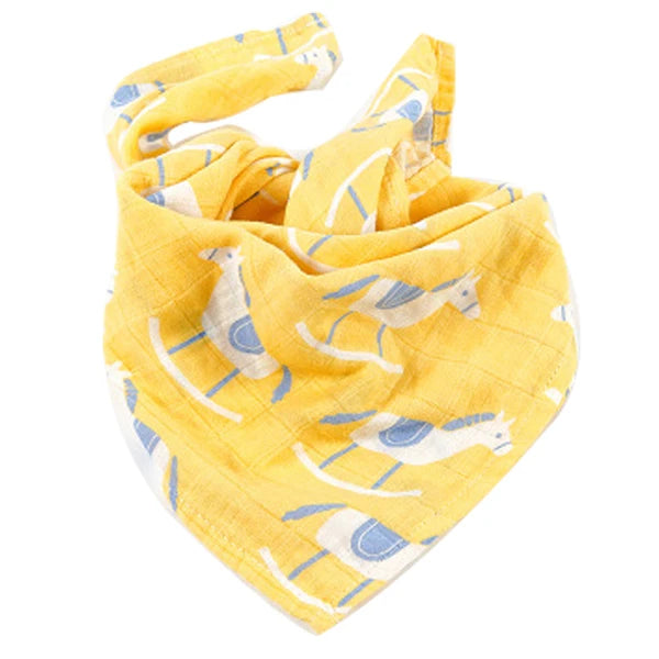 Cotton Baby Swaddle Newborn Muslin Swaddle Blanket for Girls & Boys Soft Baby Bath Towel Cute Infants Baby Bibs