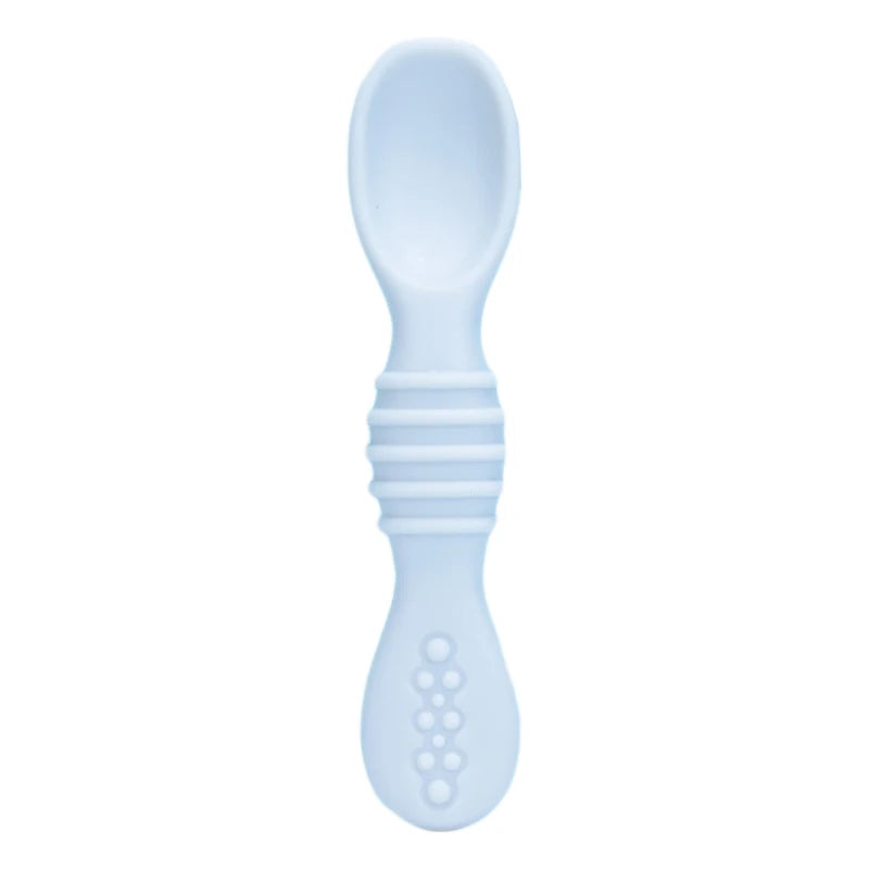 Baby Spoon Forks Set Food Grade Silicone Sticky Spoon Children Cutlery Training Spoon Kids Feeding Tableware Kitchen Accessories