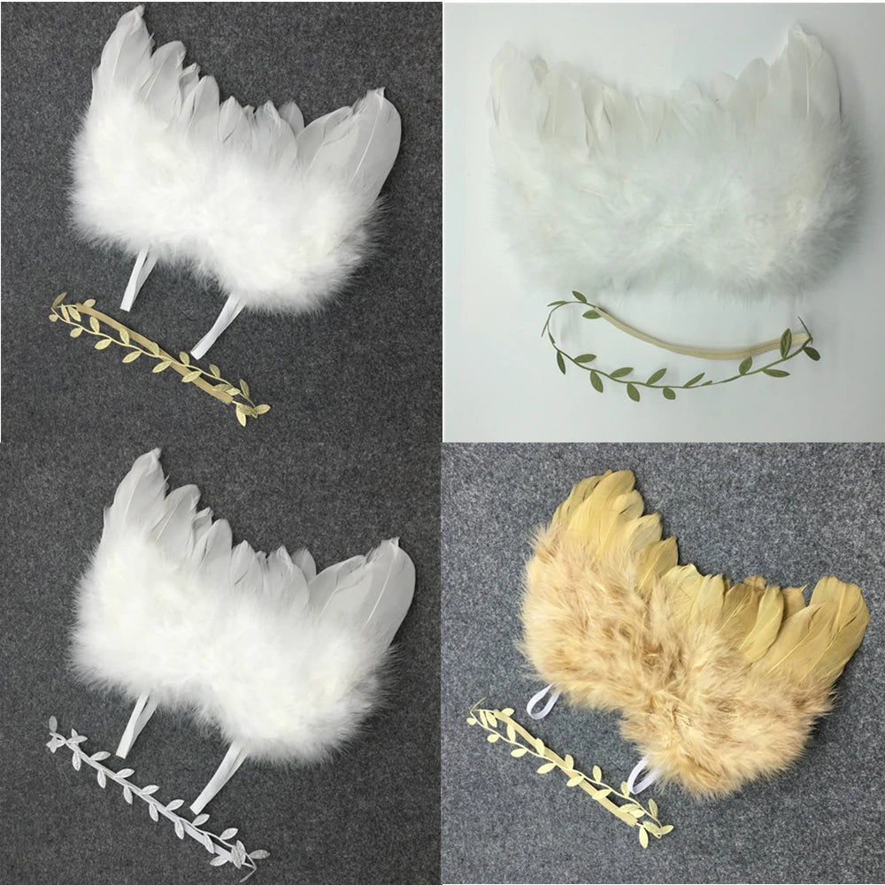 Newborn Photography Accessories Angel Wing Baby Photo Props Handmade Costumes For Infants Fotografia Crochet Costumes For Baby