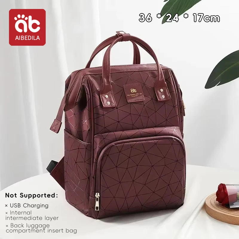 AIBEDILA Mommy Bag Waterproof Large Capacity Fashionable and High Quality Supplies Supplies for Pregnant Women Babies Backpacks
