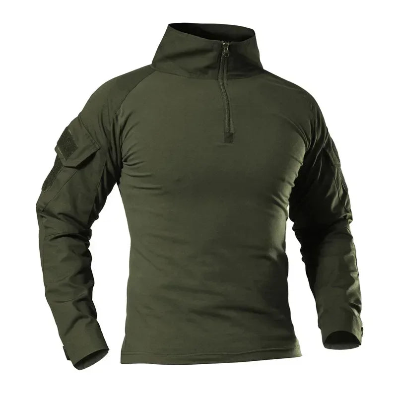 Combat Uniform Shirt Camouflage US Asian Size S-3XL Cargo Sport Tops Airsoft Paintball Tactical T-Shirts Hiking