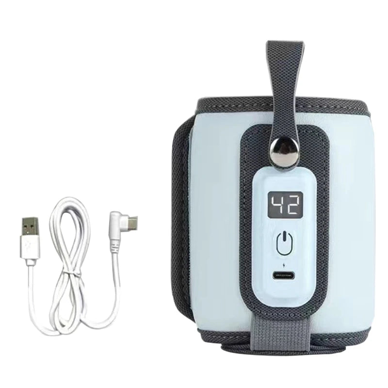 Baby Bottle Warmer 38° C-52℃ Portable Car Travel USB Baby Bottle Warmer Durable