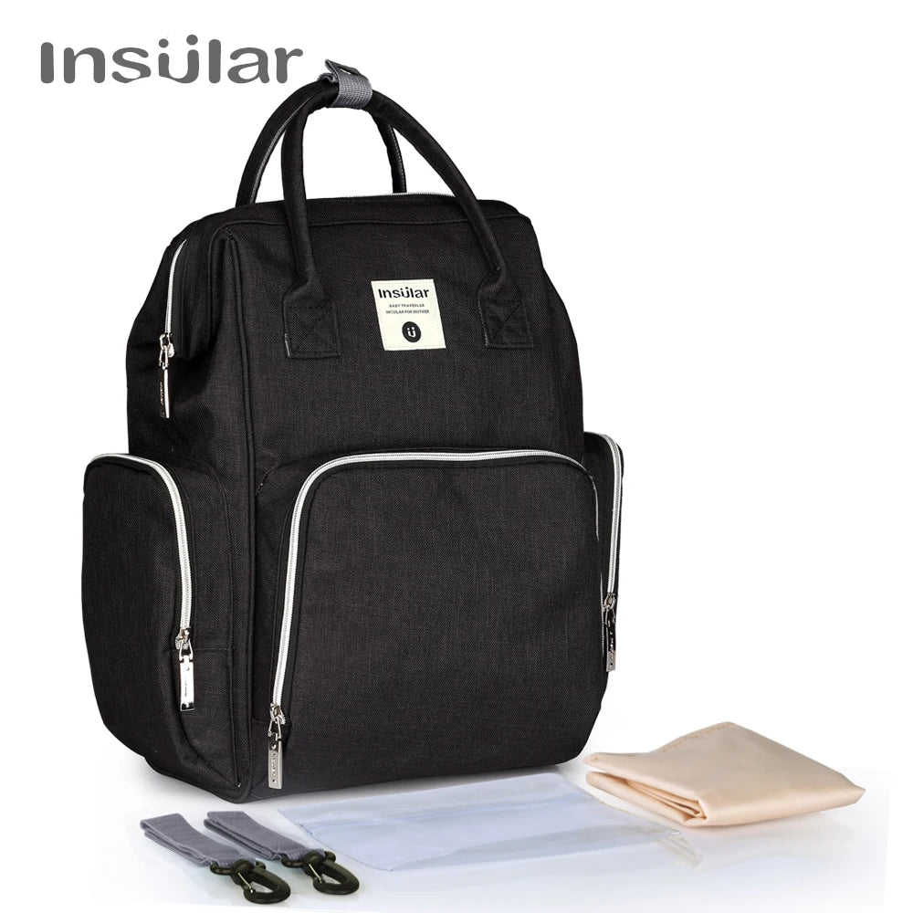 Insular Baby Diaper Backpack Bag Mummy Maternity Nappy Stroller Bag Large Capacity Baby Bag Travel Backpack Designer Nursing Bag