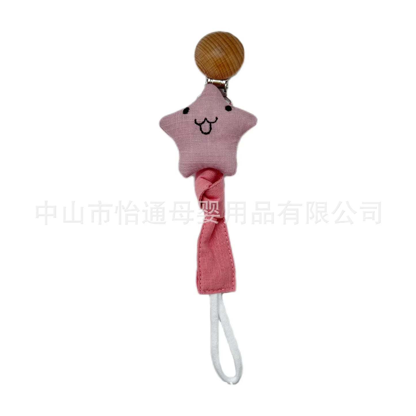 Infant Newborn Cotton Wooden Pacifier Chain Holder for Pacifier Baby Pacifier Clip Nipple Soother Dummy Holder Attache Tetine