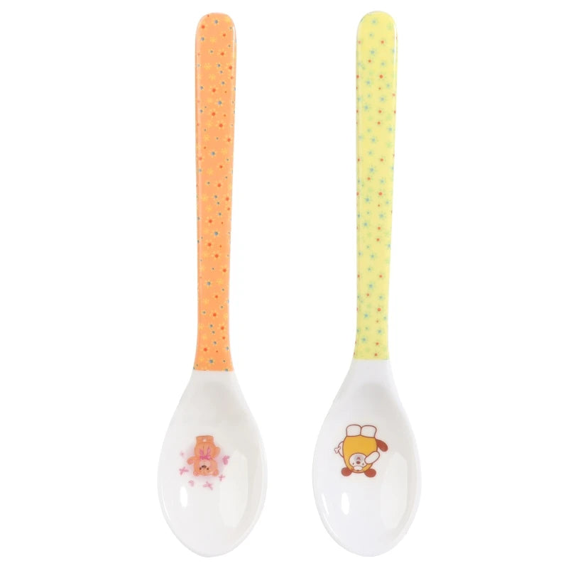 Baby Spoon Straight for Head Feeding Training Cutlery Dishes Tableware Infant Children Kids Safe Feeder Learning Supplie